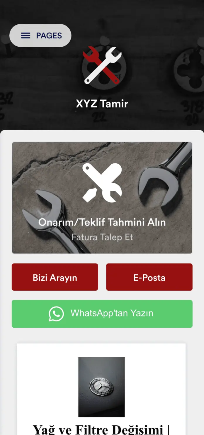 Tamir İş Zamanı Belirleme Uygulaması