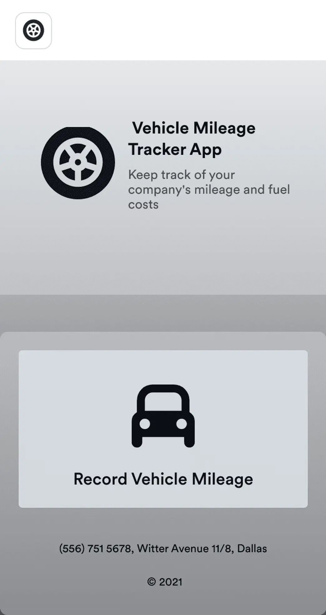Vehicle Mileage Tracker App