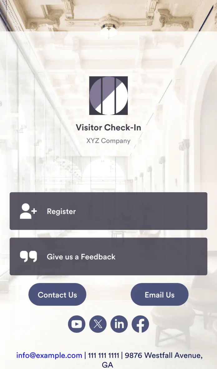 Visitor Check In App