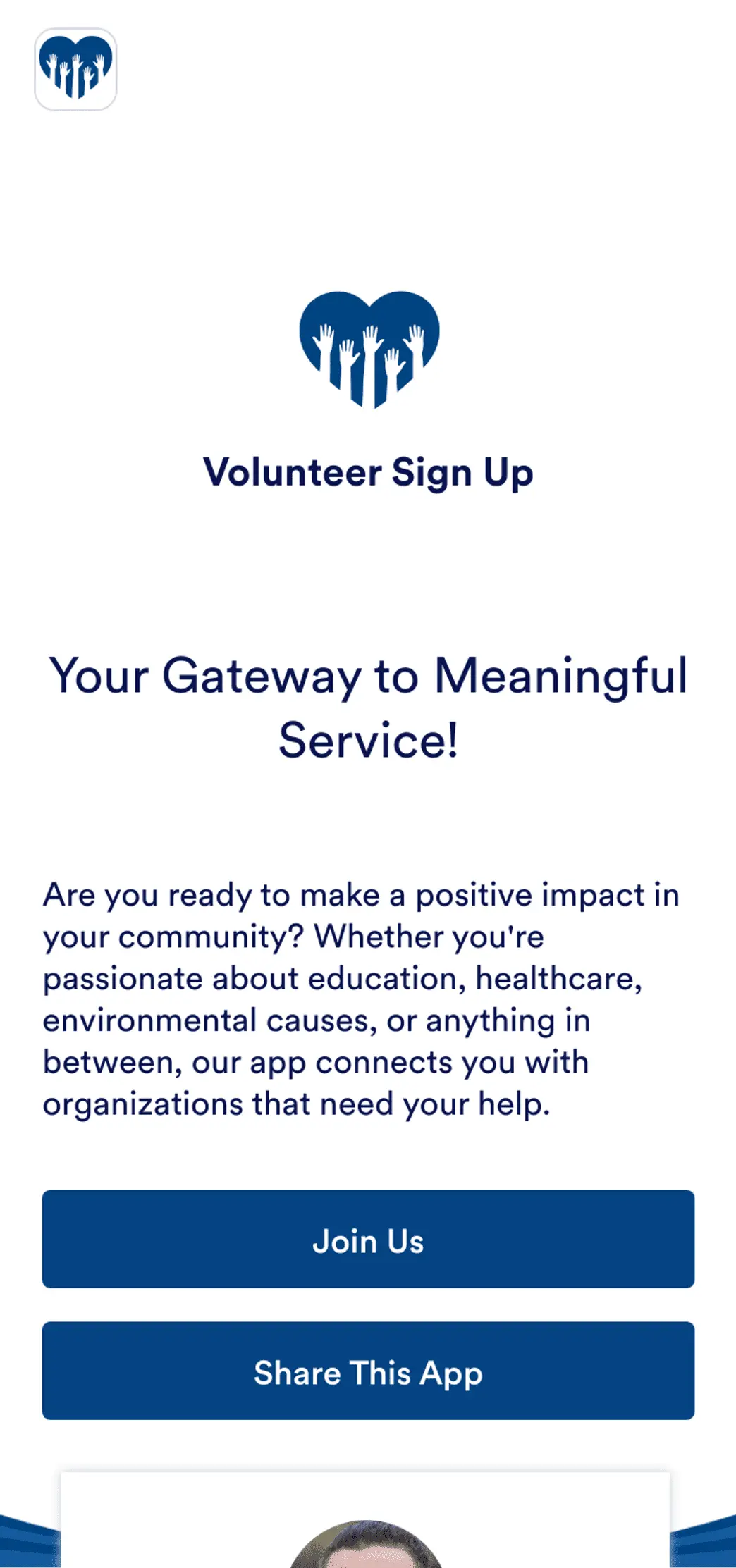 Volunteer Sign Up App