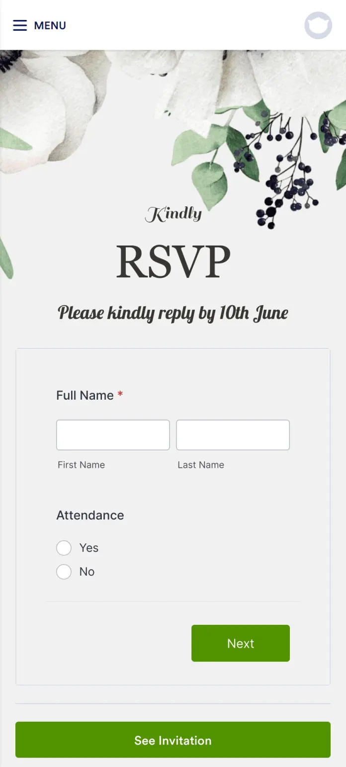 Wedding RSVP App