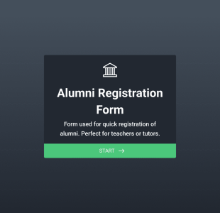 Alumni Registration Form Template