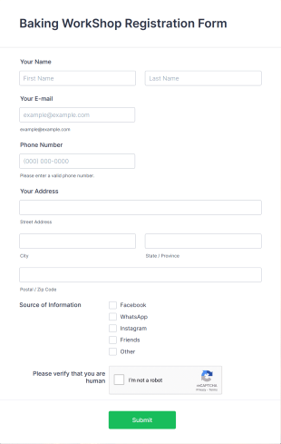 80+ Workshop Registration Form Templates | Jotform