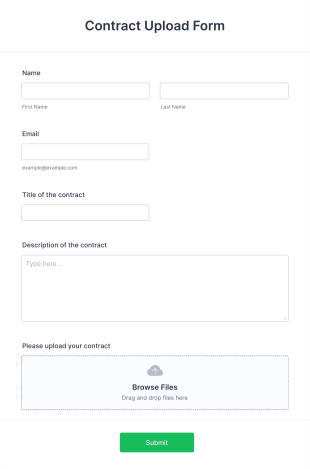 Contract Upload Form Template