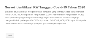 Covid 19 Survey Form In Indonesian Form Template