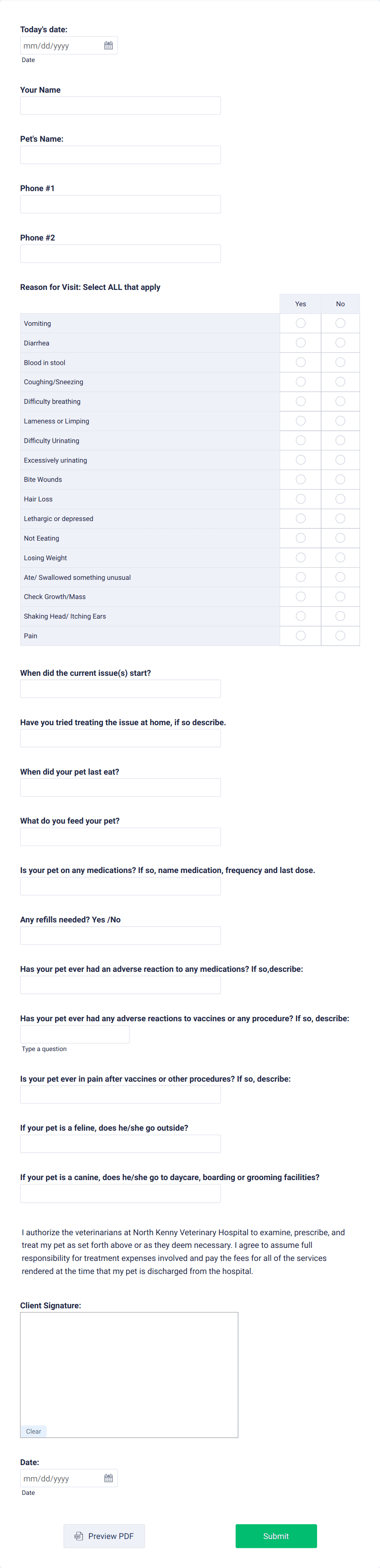 Drop Off PDF Form Template | Jotform