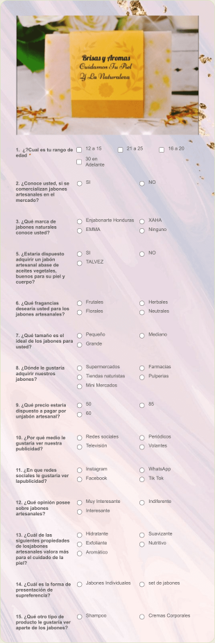 Encuesta De Jabones Plantilla De Formulario Jotform 2249