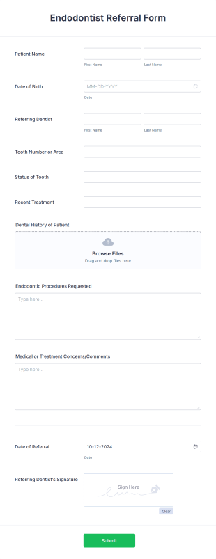 Self Referral Form Template | Jotform