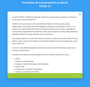 Formulaire De Consentement Au Vaccin COVID 19 Form Template