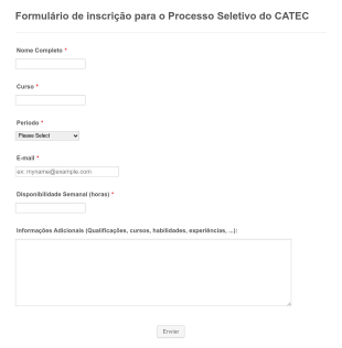 Formulário De Cadastro (Português) Form Template
