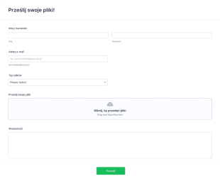 Formularz Przesyłania Plików Form Template