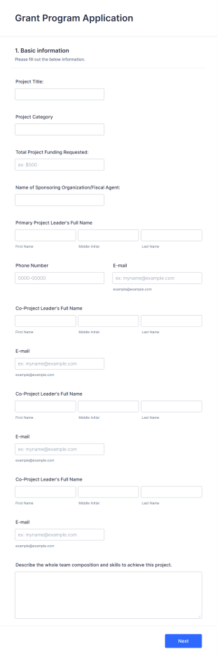 Sample Scholarship Application Form Template | Jotform