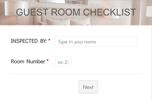 Guest Room CheckList Form Template