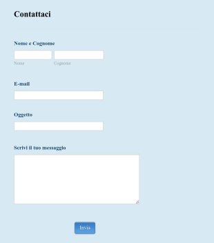Italian Contact Us Form Template