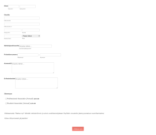 Jäsenyyden Rekisteröintilomake PayPal Form Template