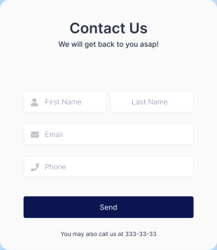 Lime Theme Contact Us Form Template
