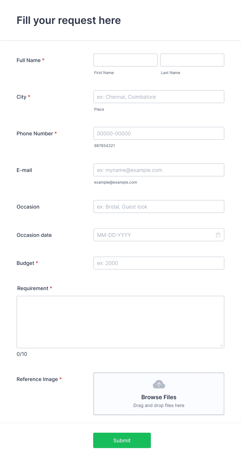 MG Enquiry Form Template | Jotform