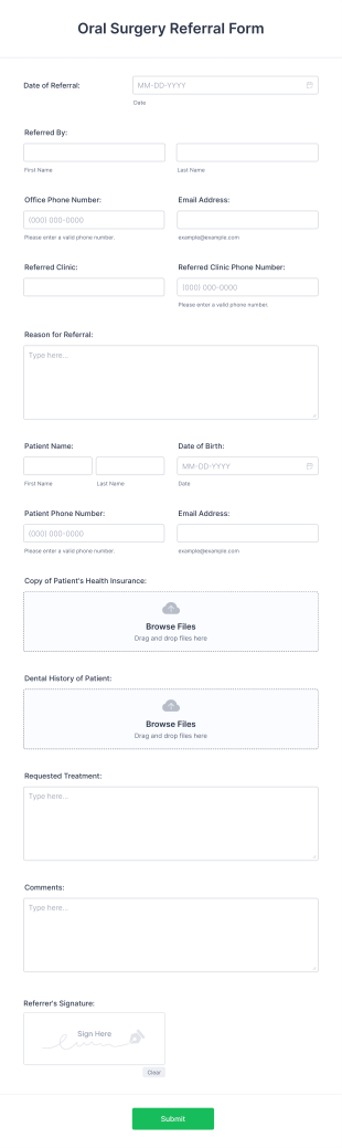 Physical Therapy Referral Form Template | Jotform