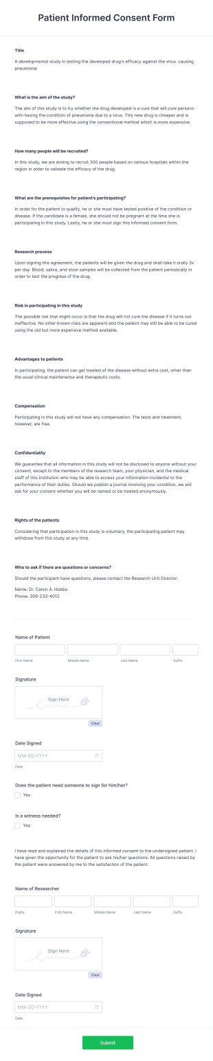 Patient Informed Consent Ai Agent Template 