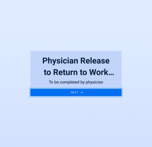 Physician Release To Return To Work Form Template