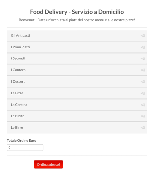 Pitinum Food Delivery Servizio A Domicilio Asporto Form Template