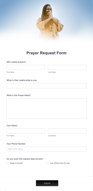 Prayer Request Form Template