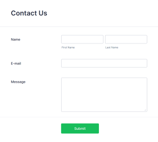 Responsive Contact Form Default Theme Form Template