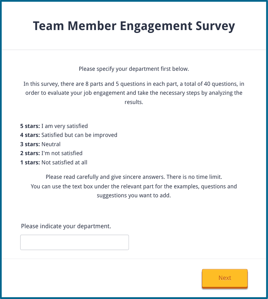 Team Member Engagement Survey Form Template | Jotform