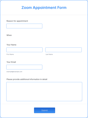 Zoom Appointment Form Template