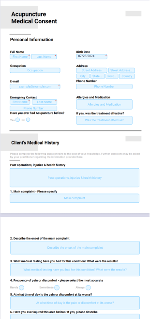 Acupuncture Medical Consent Template - Sign Templates