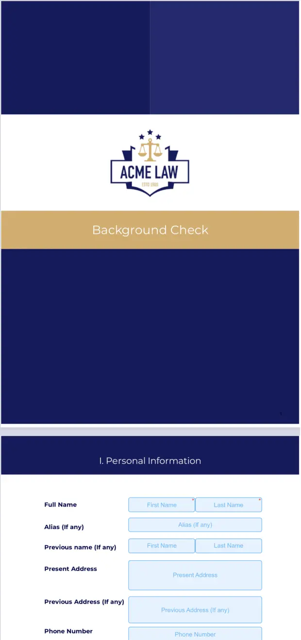 Background Check Template