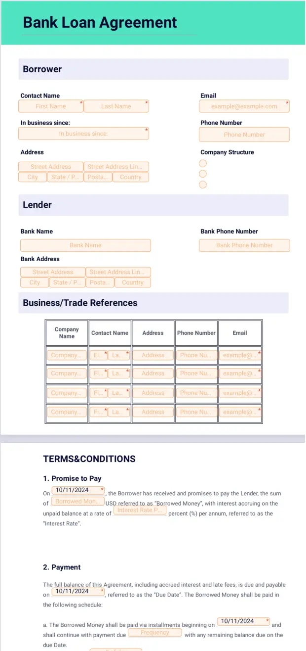 Bank Loan Agreement