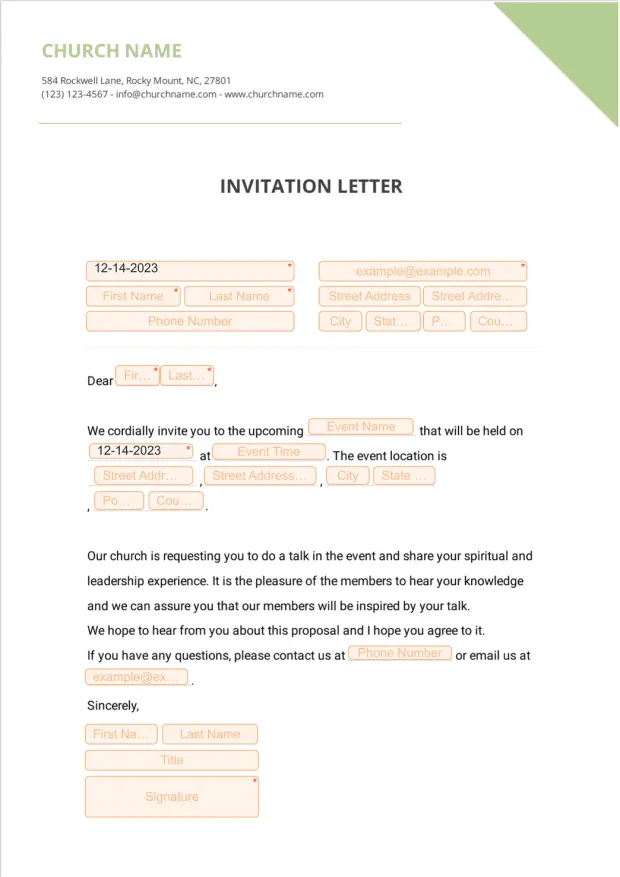 Church Invitation Letter