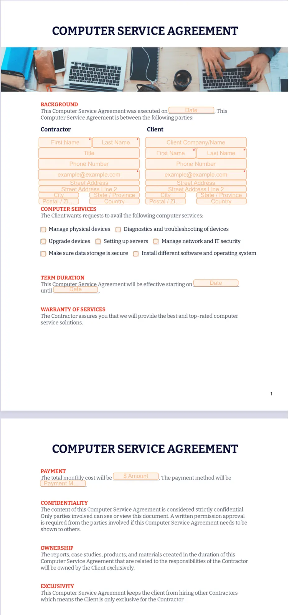 Computer Service Agreement