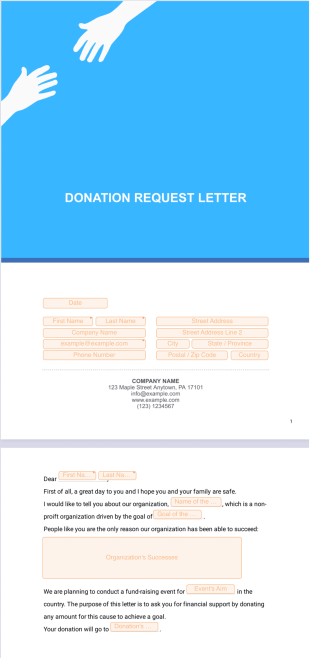 Donation Request Letter Template - PDF Templates