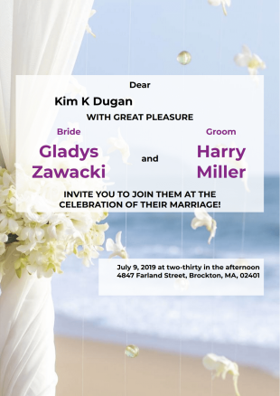 Floral Wedding Invitation Template - PDF Templates