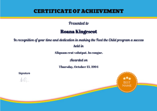 Free Certificate of Achievement Template - PDF Templates