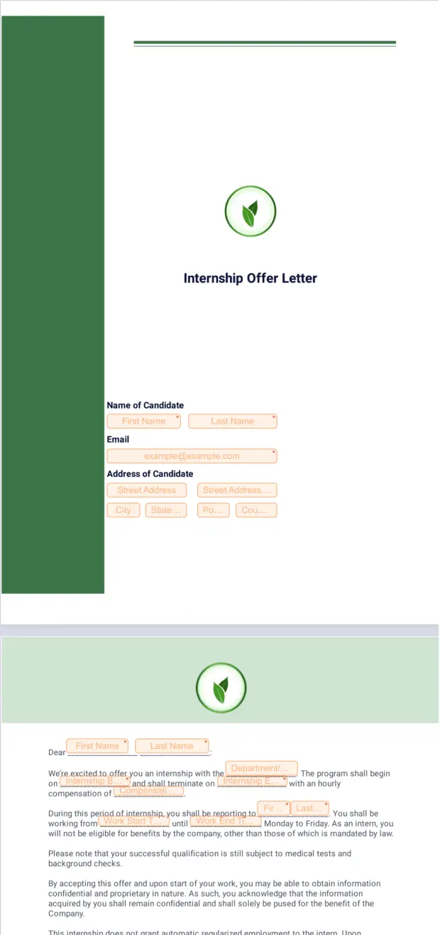 Internship Offer Letter