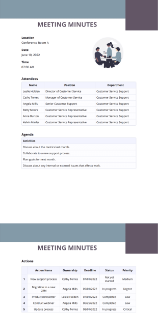 Meeting Minutes Template - PDF Templates