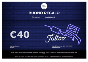 Modello di Buono Regalo per Tatuaggio - PDF Templates