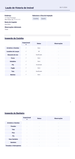 Modelo de Laudo de Vistoria de Imóvel - PDF Templates