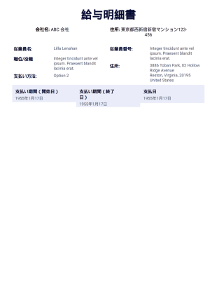 無料の給与明細書Pdfテンプレート - PDF Templates