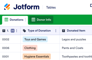 Donation List Template